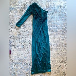 One sleeve velvet gown/dress